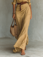 Vestido Camisero Camel con Cinturón